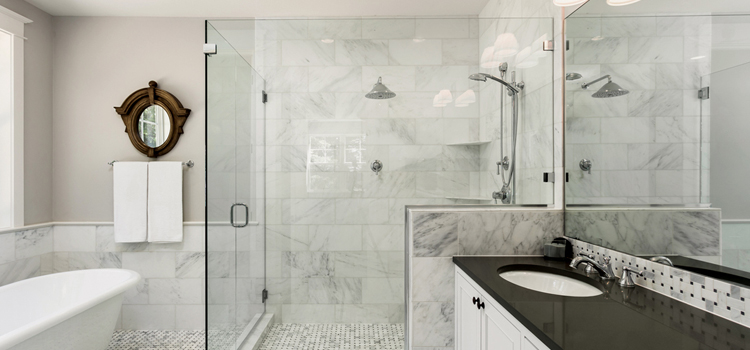 bathroom shower door installation in Clovis